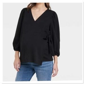 Women’s 3/4 Sleeve Wrap Maternity Top Isabel Maternity by Ingrid & Isabel NWT